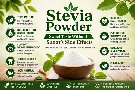 Stevia Powder: Sweet Taste Without Sugar’s Side Effects